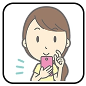 スマホを操作する女性のイラスト